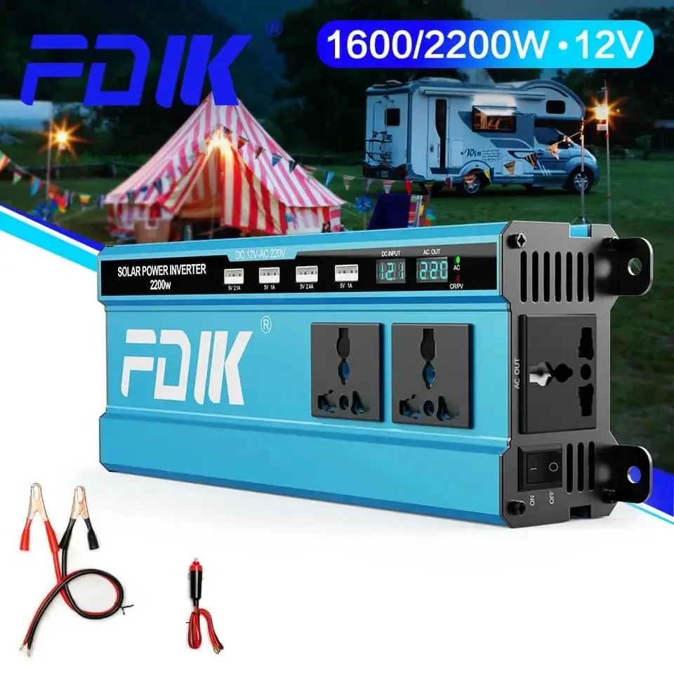 Інвертор напруги FDIK 12V 2200W - Зображення 3