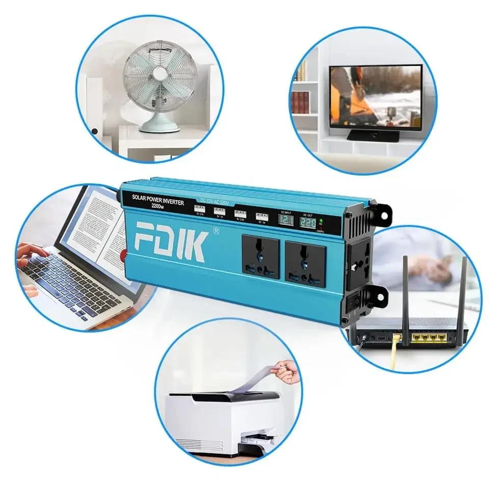Інвертор напруги FDIK 12V 2200W - Зображення 4