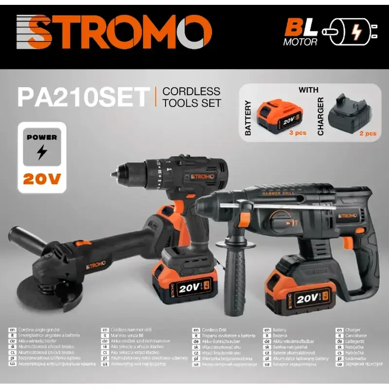Stromo PA210SET — акумуляторний набір інструментів 3в1 20 В - Зображення 3