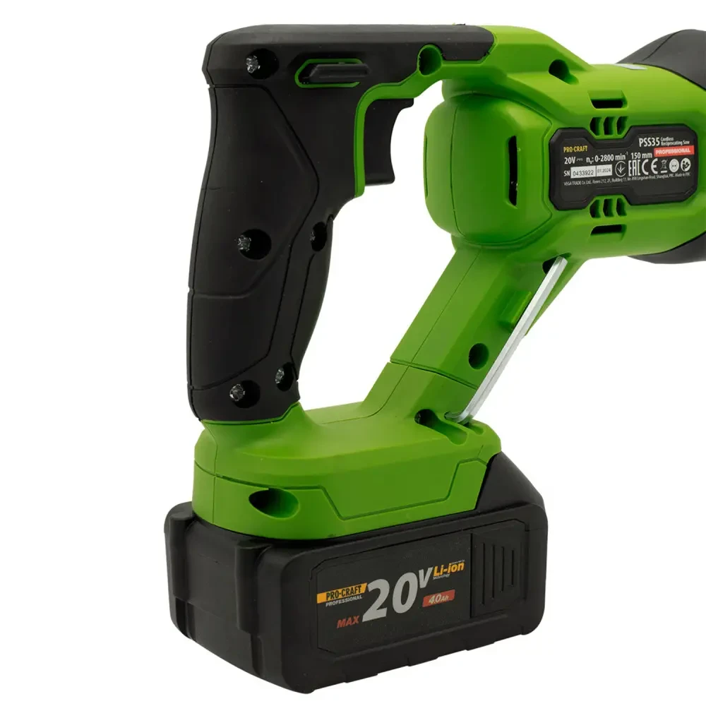 Акумуляторна шабельна пила Procraft PSS35, 20 В, 150 мм, без АКБ та ЗП - Зображення 5
